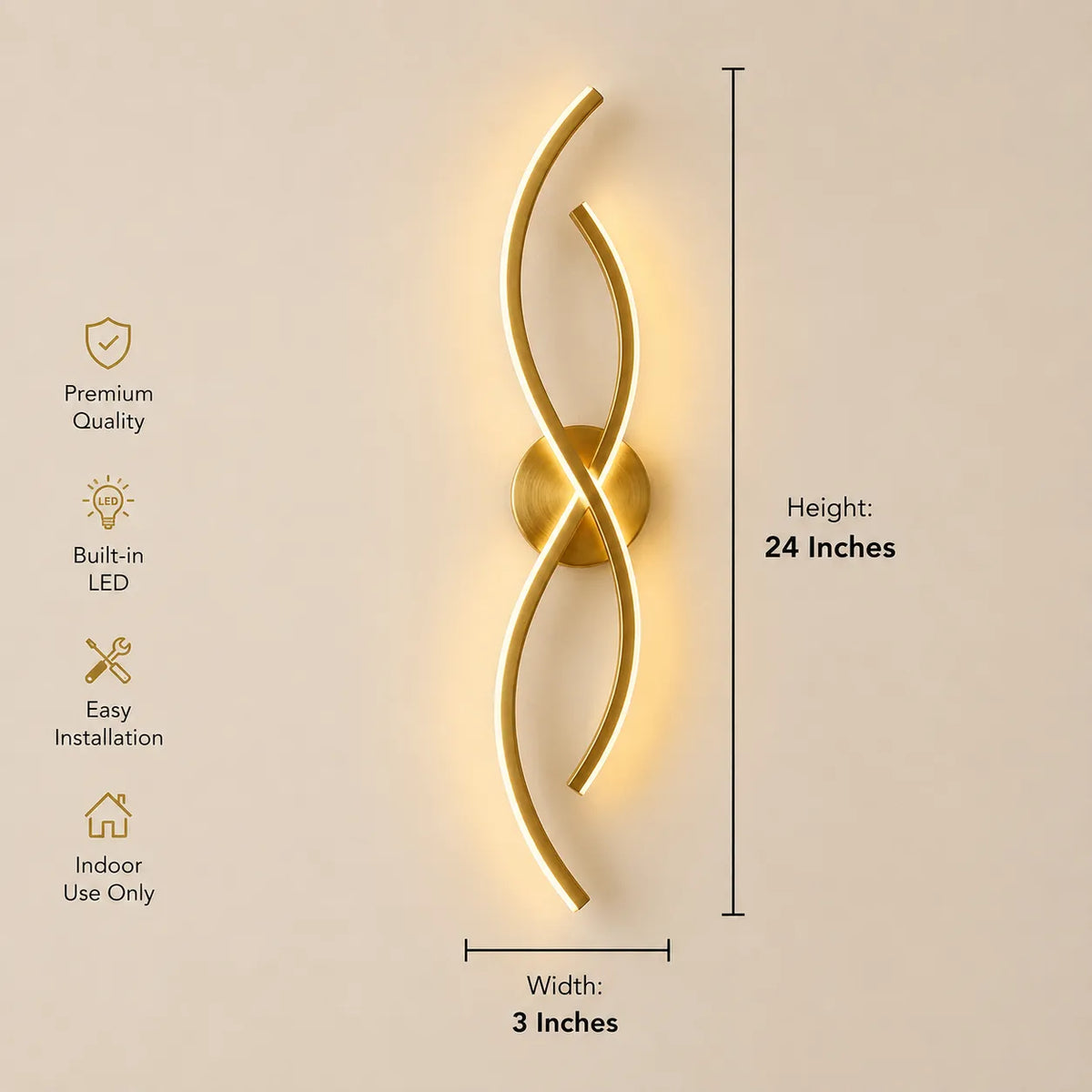 Dual-Curve LED Infinity Lamp