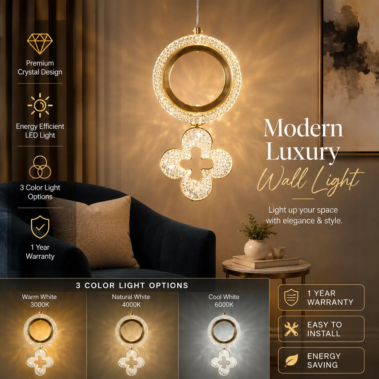 Modern Acrylic LED Pendant Light