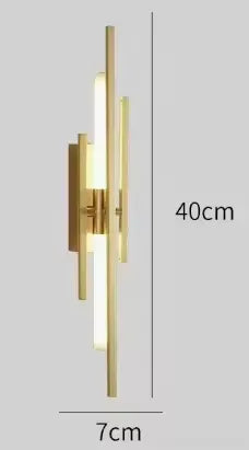 Luxury Gold Finish LED Wall Lamp