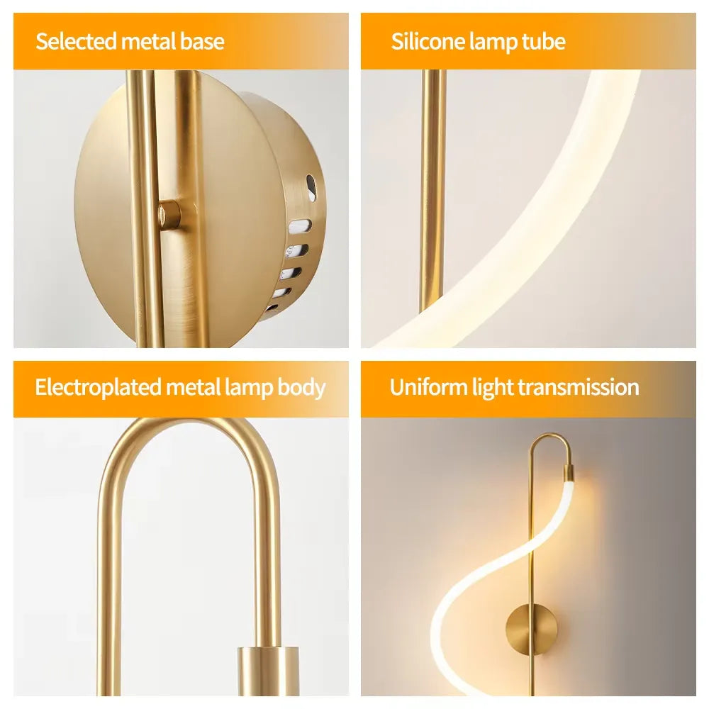 Serpentine Wave Linear LED Wall Light