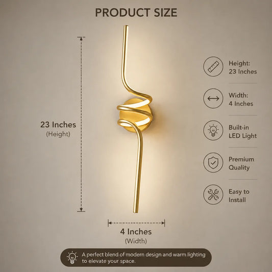 Contemporary Swirl LED Wall Luxury Light