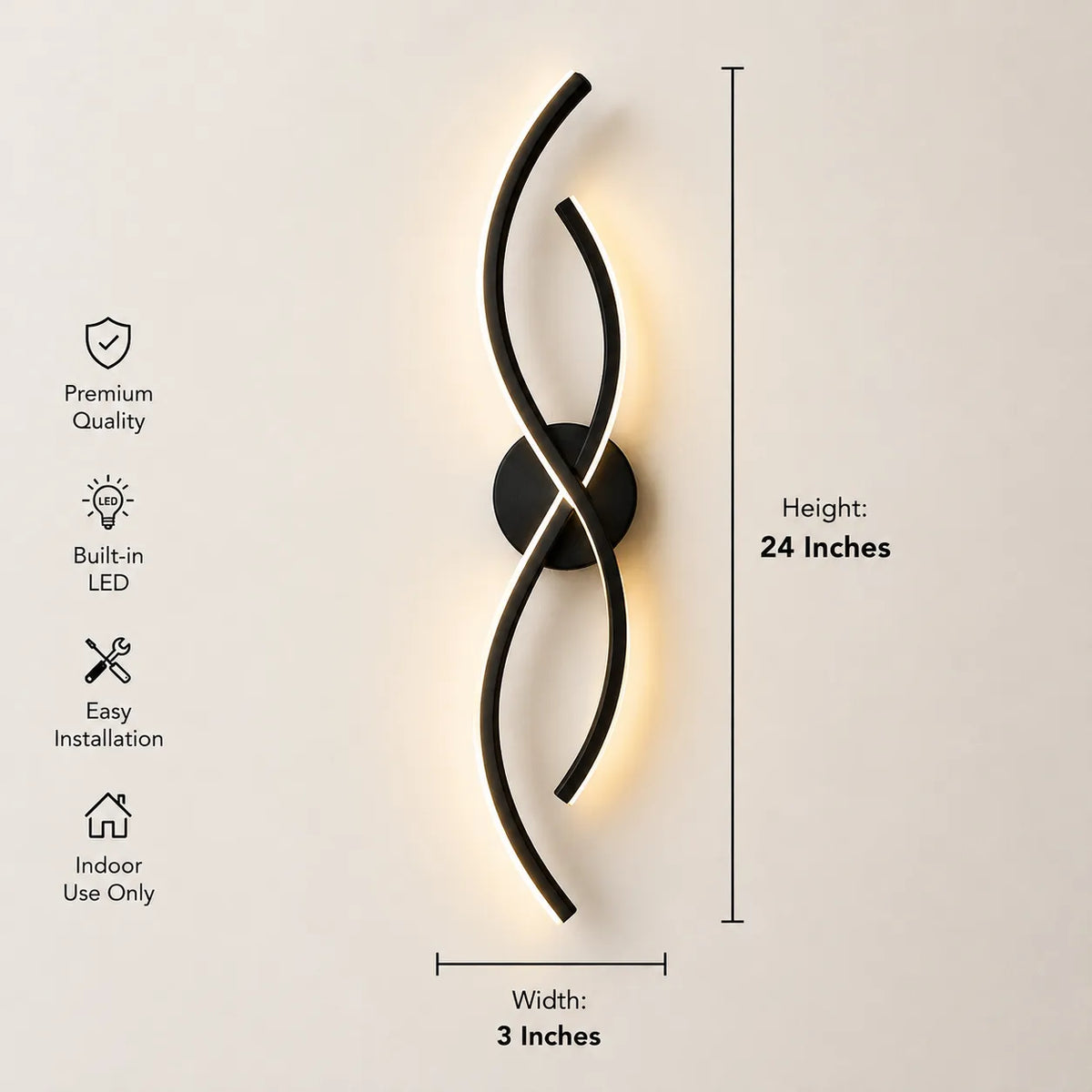 Dual-Curve LED Infinity Lamp
