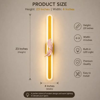 Ethereal Feather Linear LED Wall Light