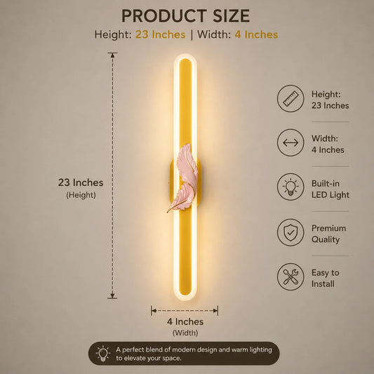 Ethereal Feather Linear LED Wall Light