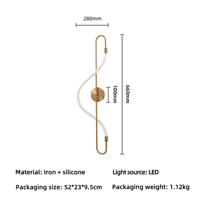 Serpentine Wave Linear LED Wall Light