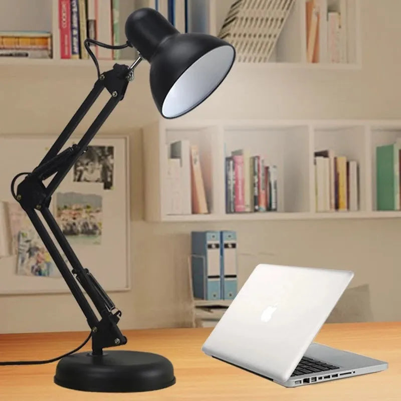 Adjustable Metal Study Desk Lamp (Bulb Not Included)