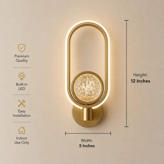 Luxury Crystal Ball Wall Light