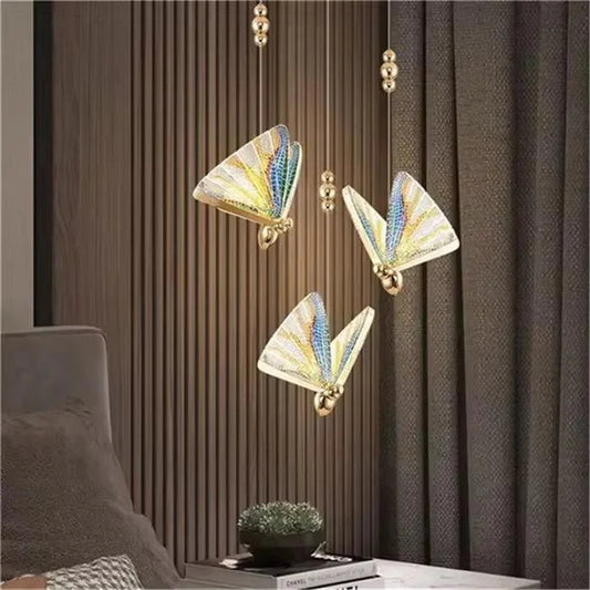 3 Head Luxury Butterfly LED Hanging Light