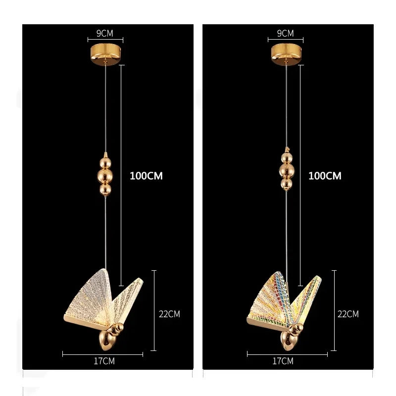 Elegant Butterfly Pendant Light (Single & 3 Head Option) - Home Lights