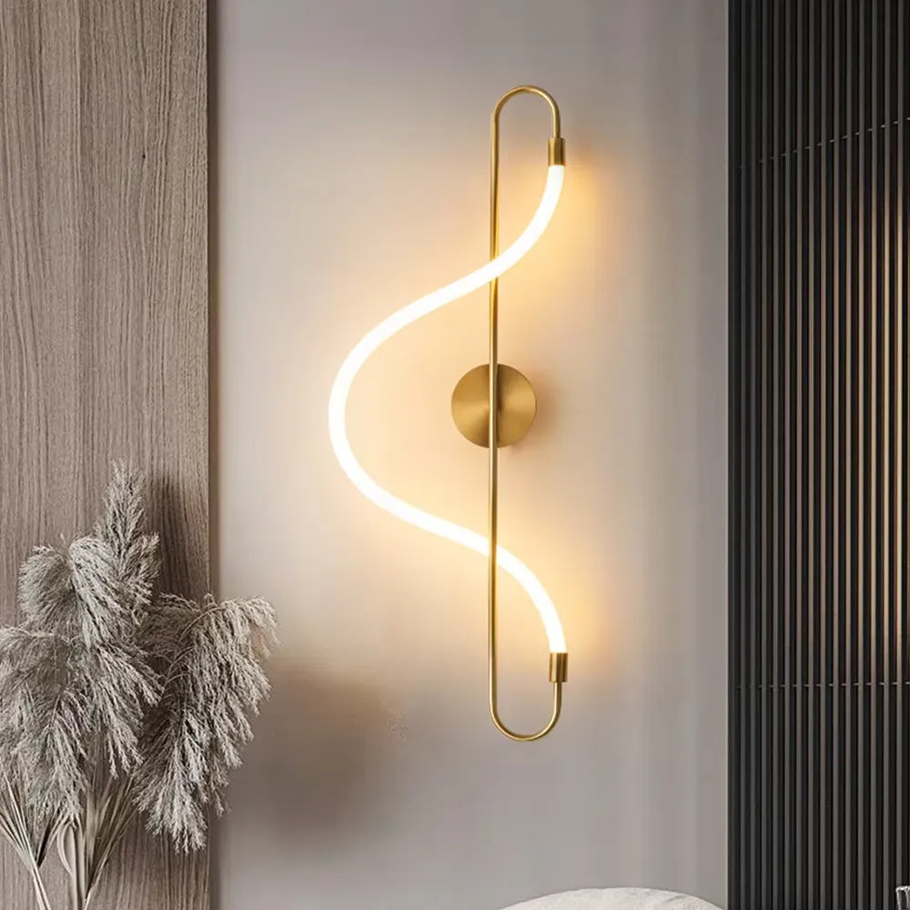 Serpentine Wave Linear LED Wall Light