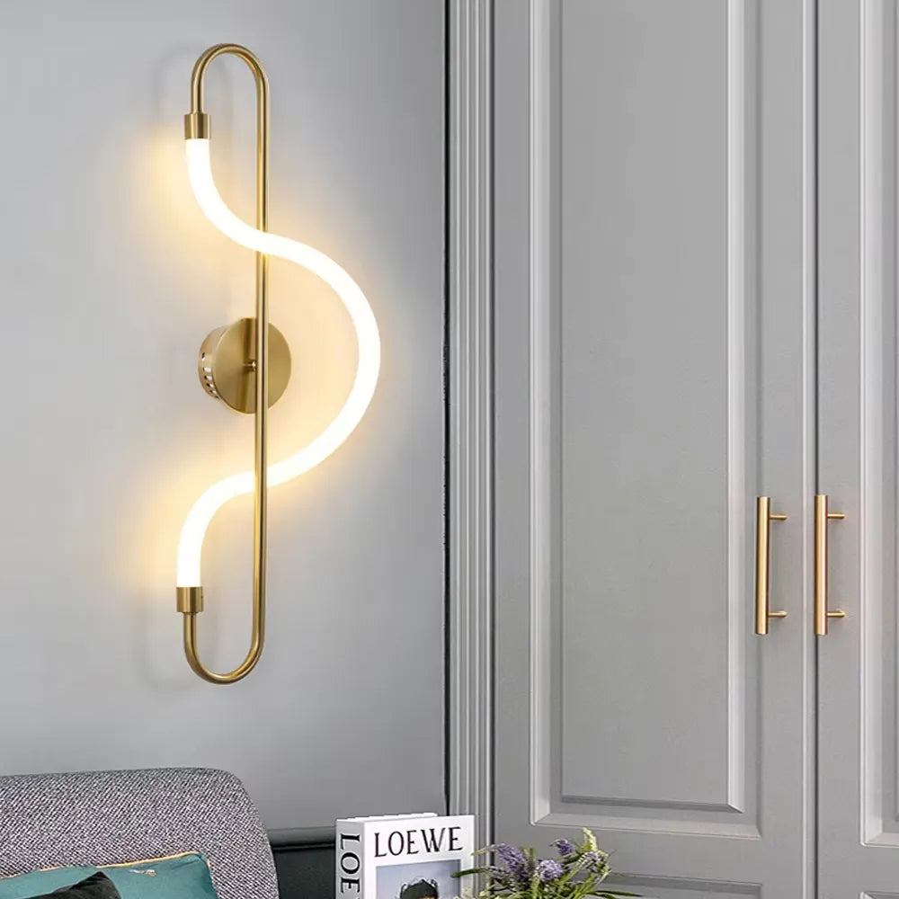 Serpentine Wave Linear LED Wall Light