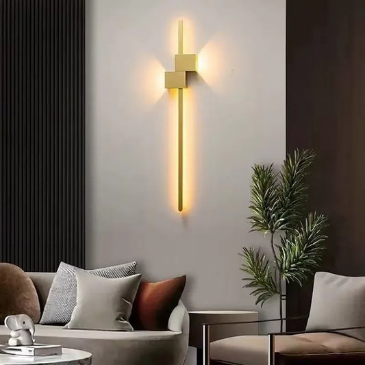 Geometric Cubist Linear LED Wall Light