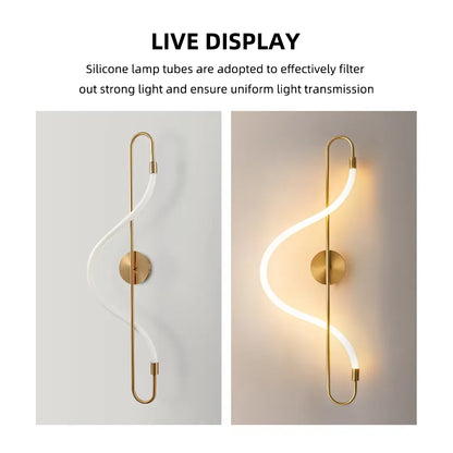 Serpentine Wave Linear LED Wall Light