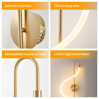 Serpentine Wave Linear LED Wall Light