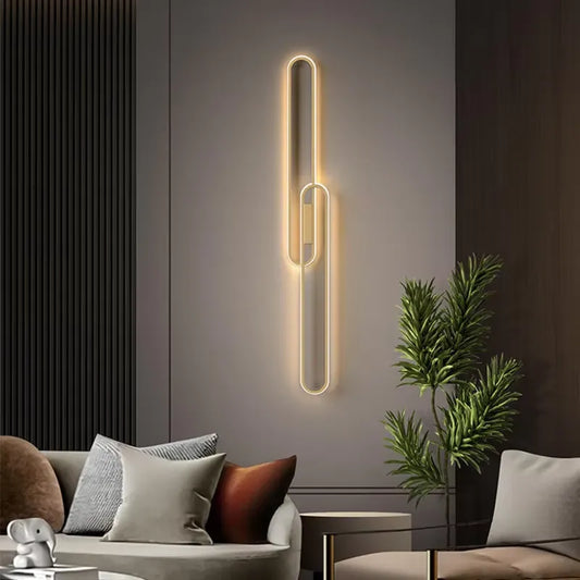 Nordic Dual-Loop Geometric LED Wall Light