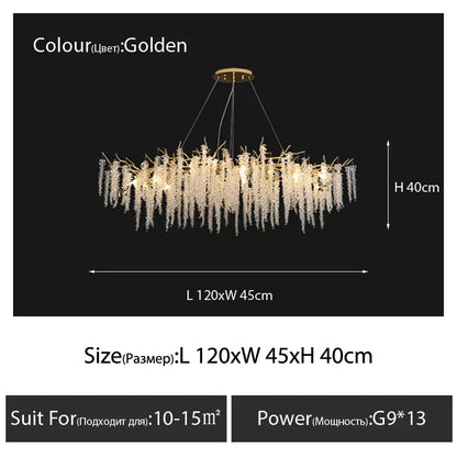 Luxury Dining Crystal LED Chandelier - Home Lights
