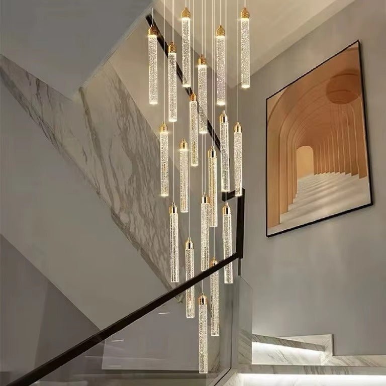 Luxury Spiral Bubble Crystal LED Chandelier - Home Lights