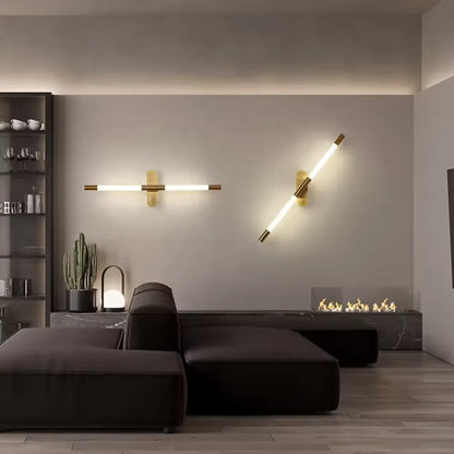 Nordic Linear LED Wall Sconce Minimalist Dual-Light